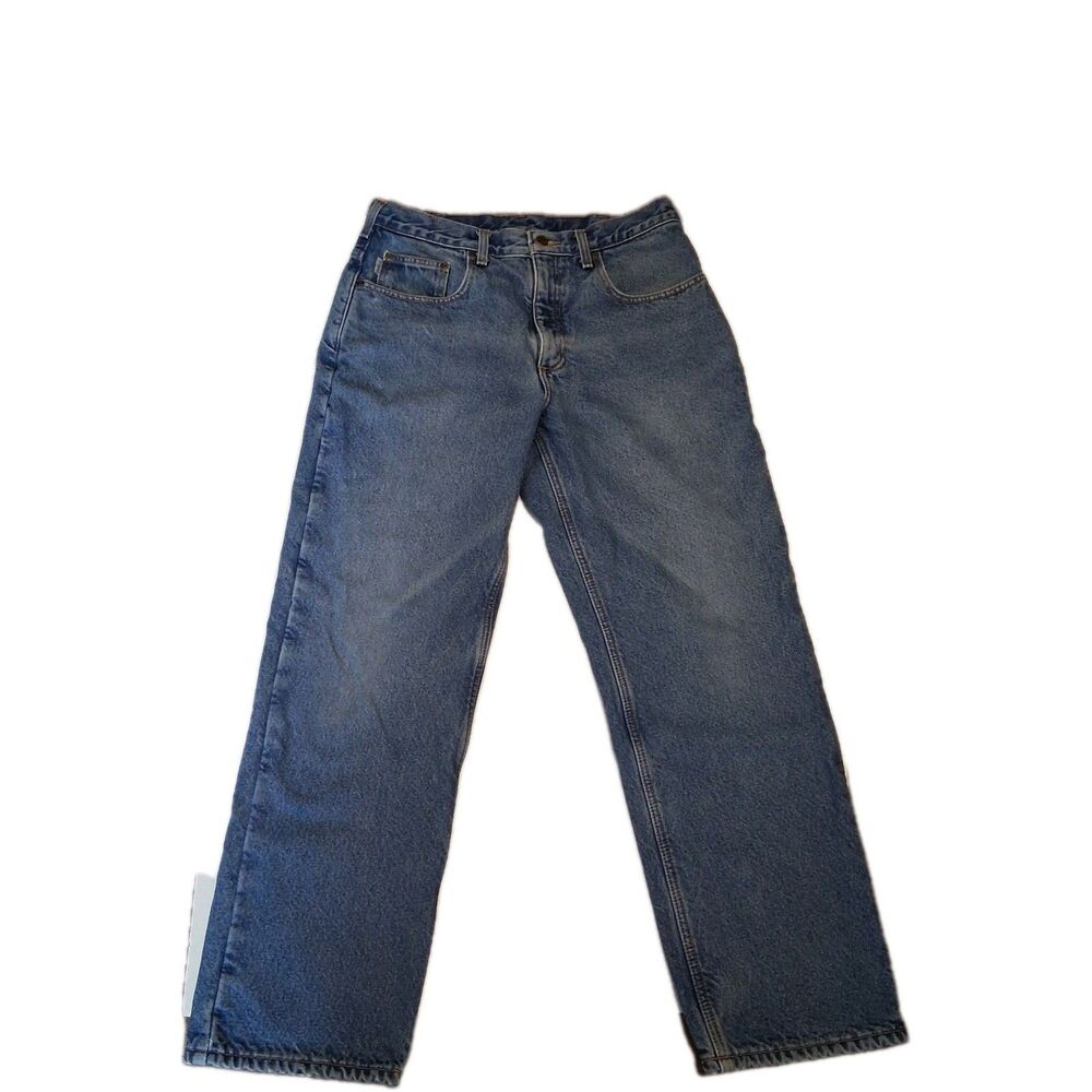 Carhartt Jeans Mens Size 33x30 Blue B155 DST Relaxed Fit Denim Insulated